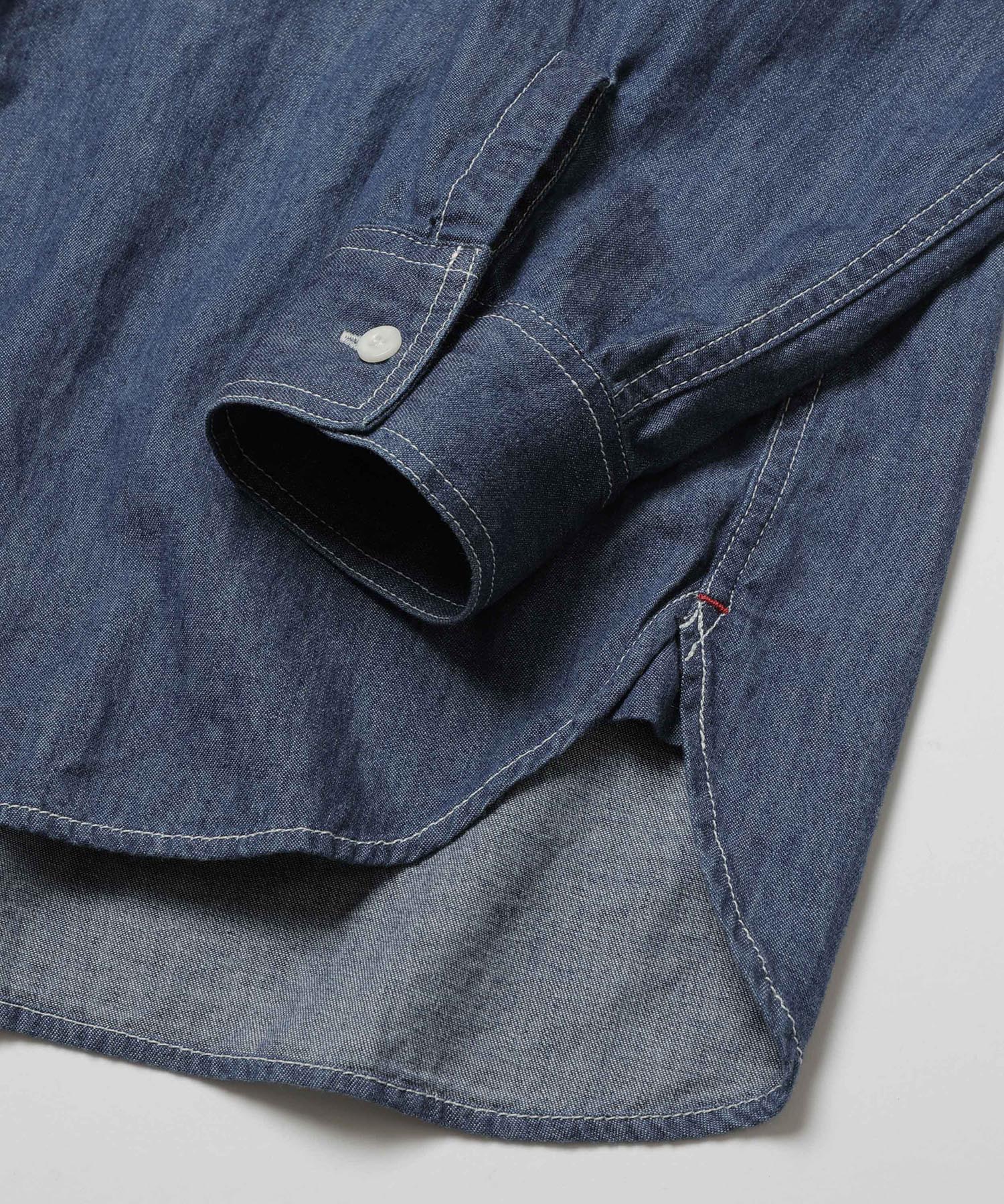6oz DENIM / BLEACH WASH SERVICEMAN SHIRT / M253105