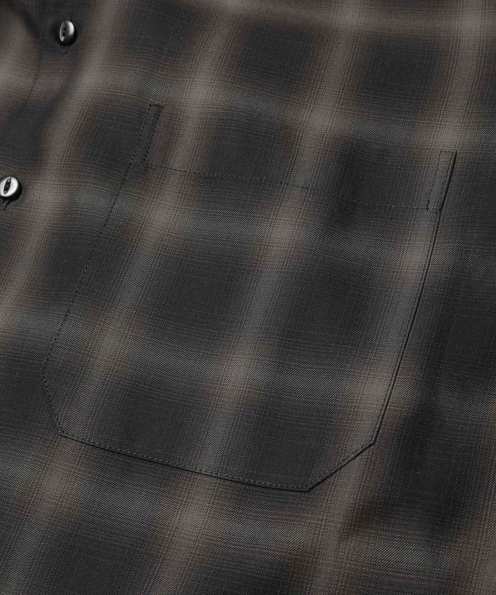 TENCEL CHECK / SQUARE REGULAR COLLAR SHIRT / M253102