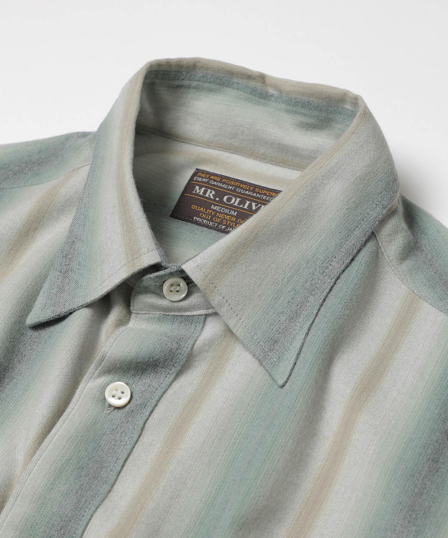 VINTAGE RAYON STRIPE / REGULAR COLLAR SHIRT / M253103