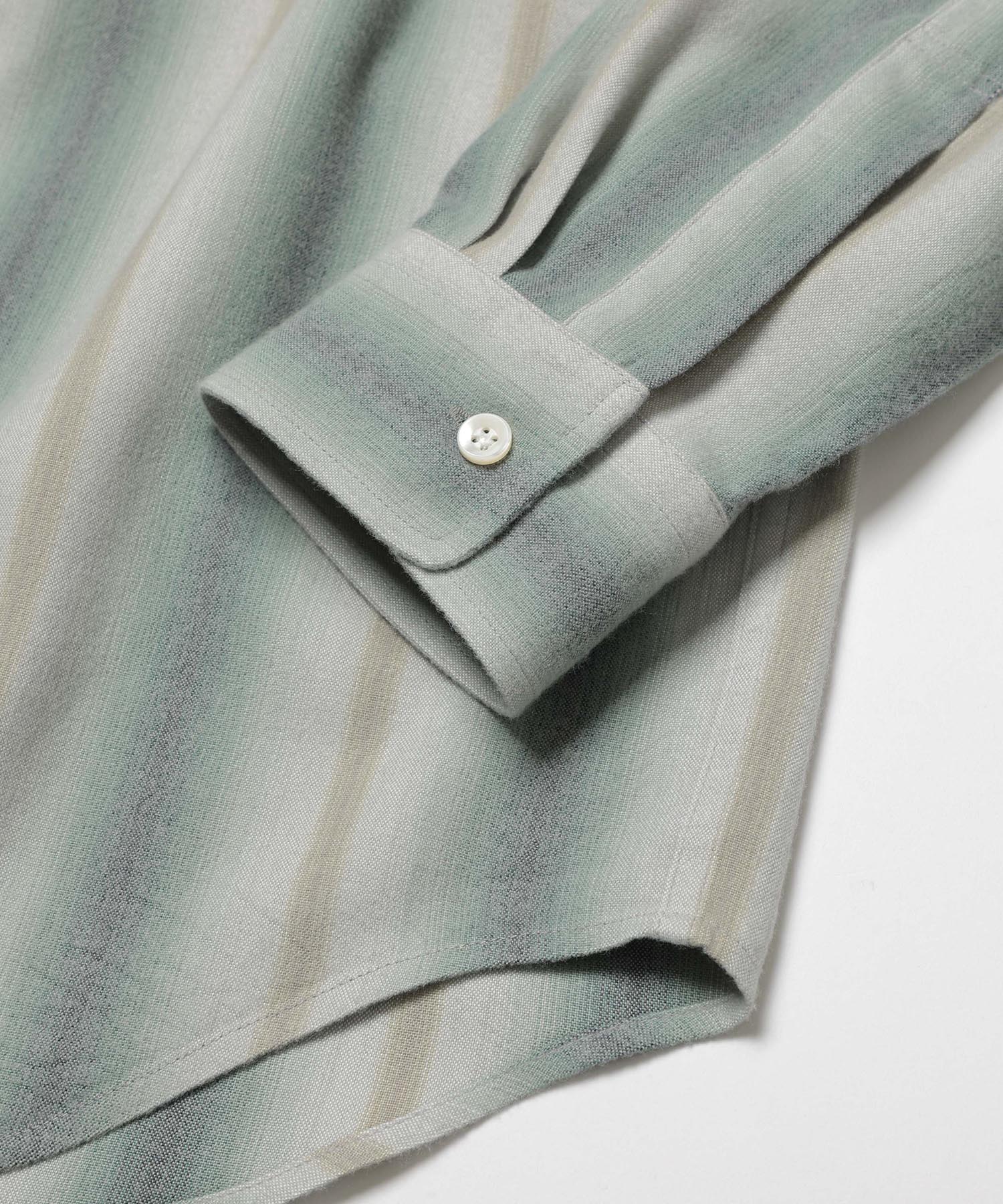 VINTAGE RAYON STRIPE / REGULAR COLLAR SHIRT / M253103