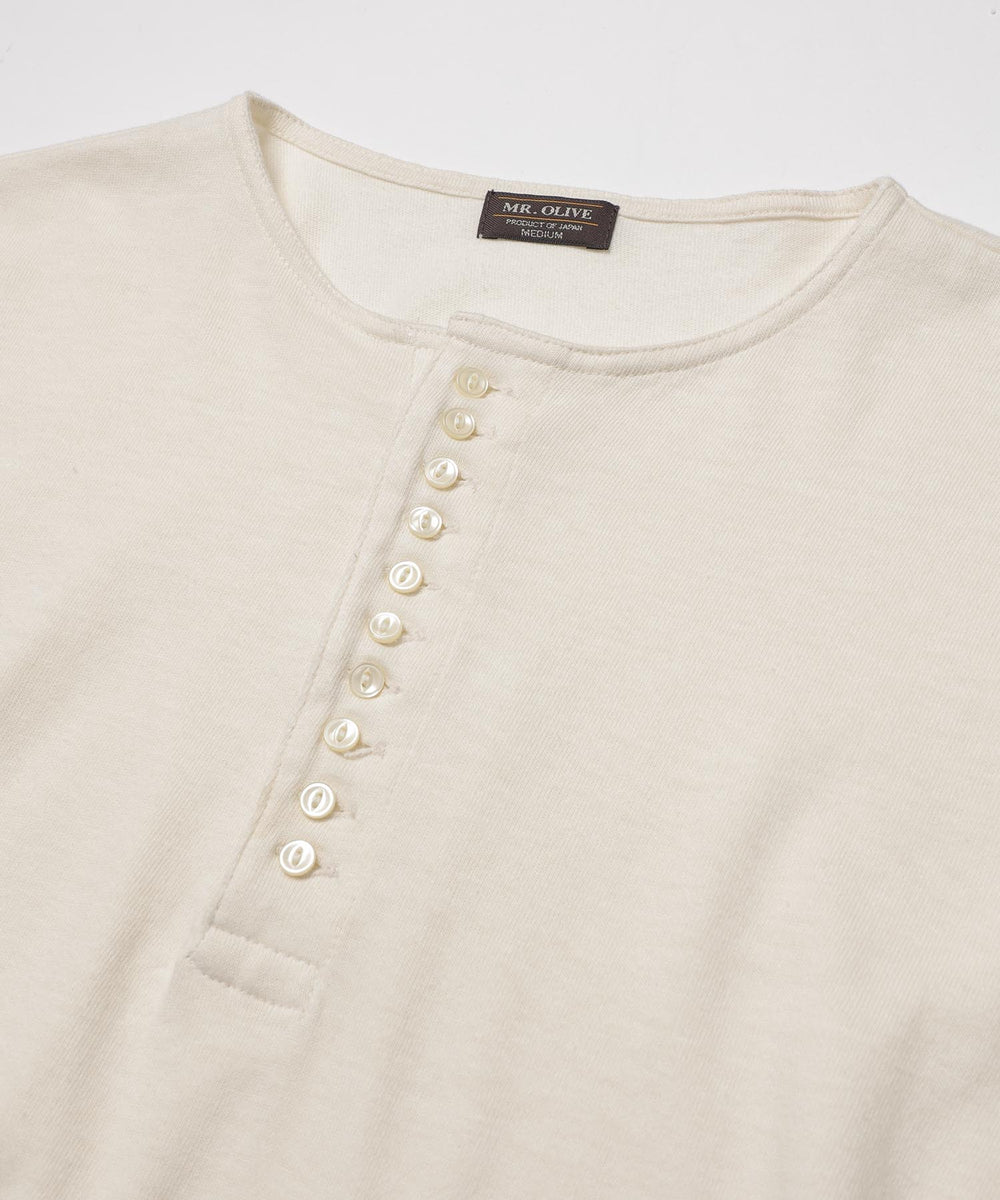 88/12 VINTAGE MATERIAL / 10-BUTTON HENLEY NECK SHIRT / M253113