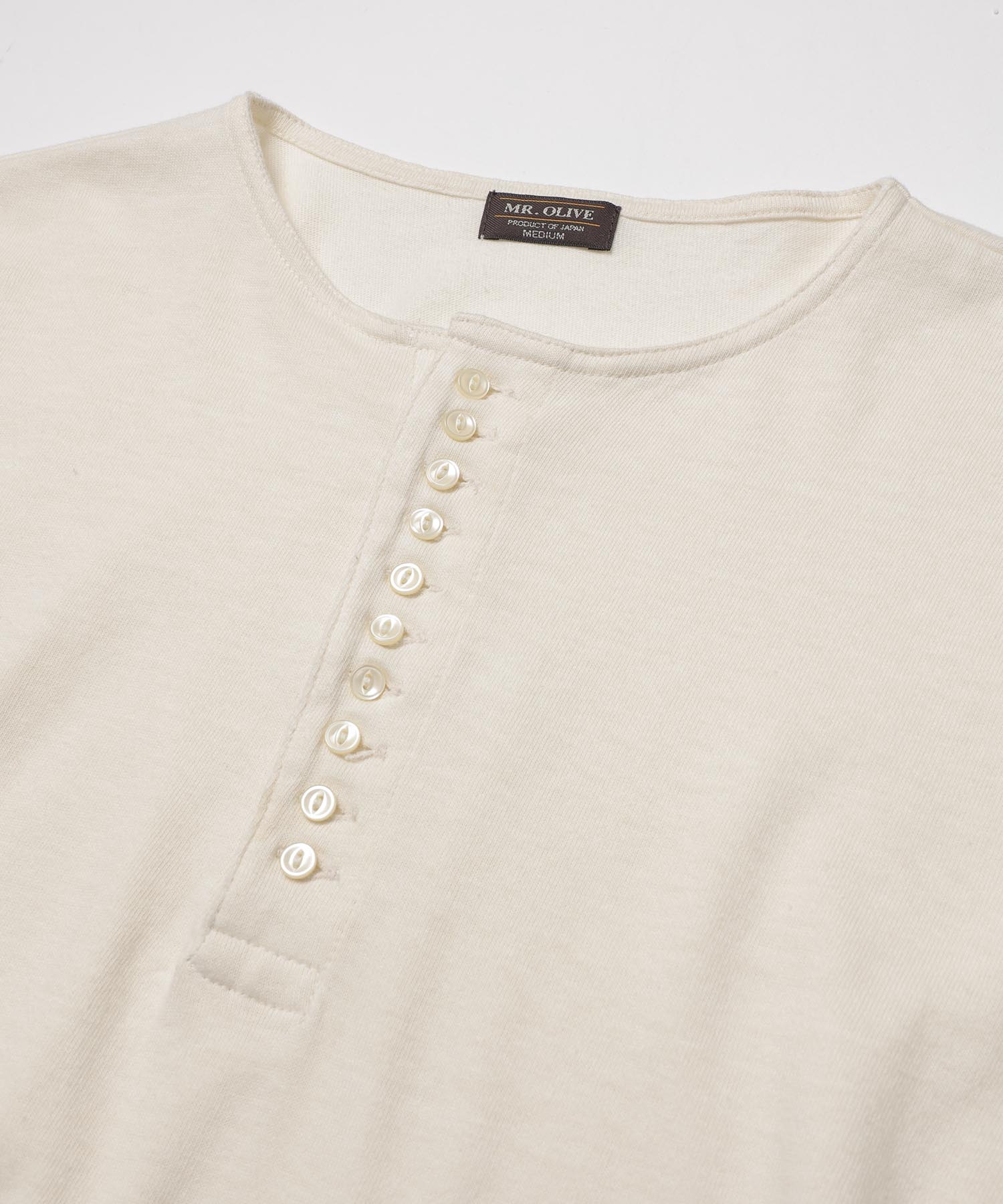 88/12 VINTAGE MATERIAL / 10-BUTTON HENLEY NECK SHIRT / M253113