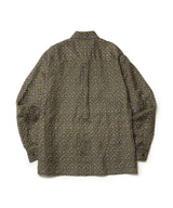 L/R CIRCLE BATIK PATTERN / SQUARE CUT REGULAR COLLAR SHIRT