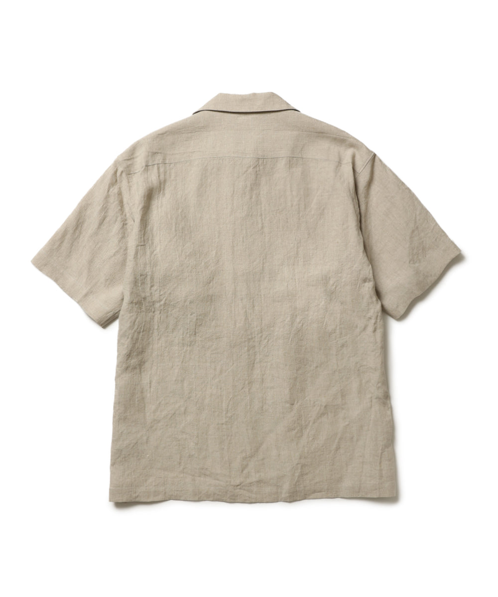 FRENCH LINEN WASHABLE / SHORT SLEEVE CAPRI SHIRT