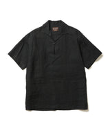 FRENCH LINEN WASHABLE / SHORT SLEEVE CAPRI SHIRT