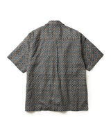 L/R CIRCLE BATIK PATTERN / OPEN COLLAR SHIRT