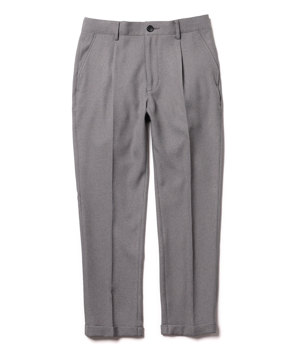 MR.OLIVE / RETORO POLYESTER TWILL / EASY ONE PLEATS STA-PREST TAPERED PANTS / M-222120
