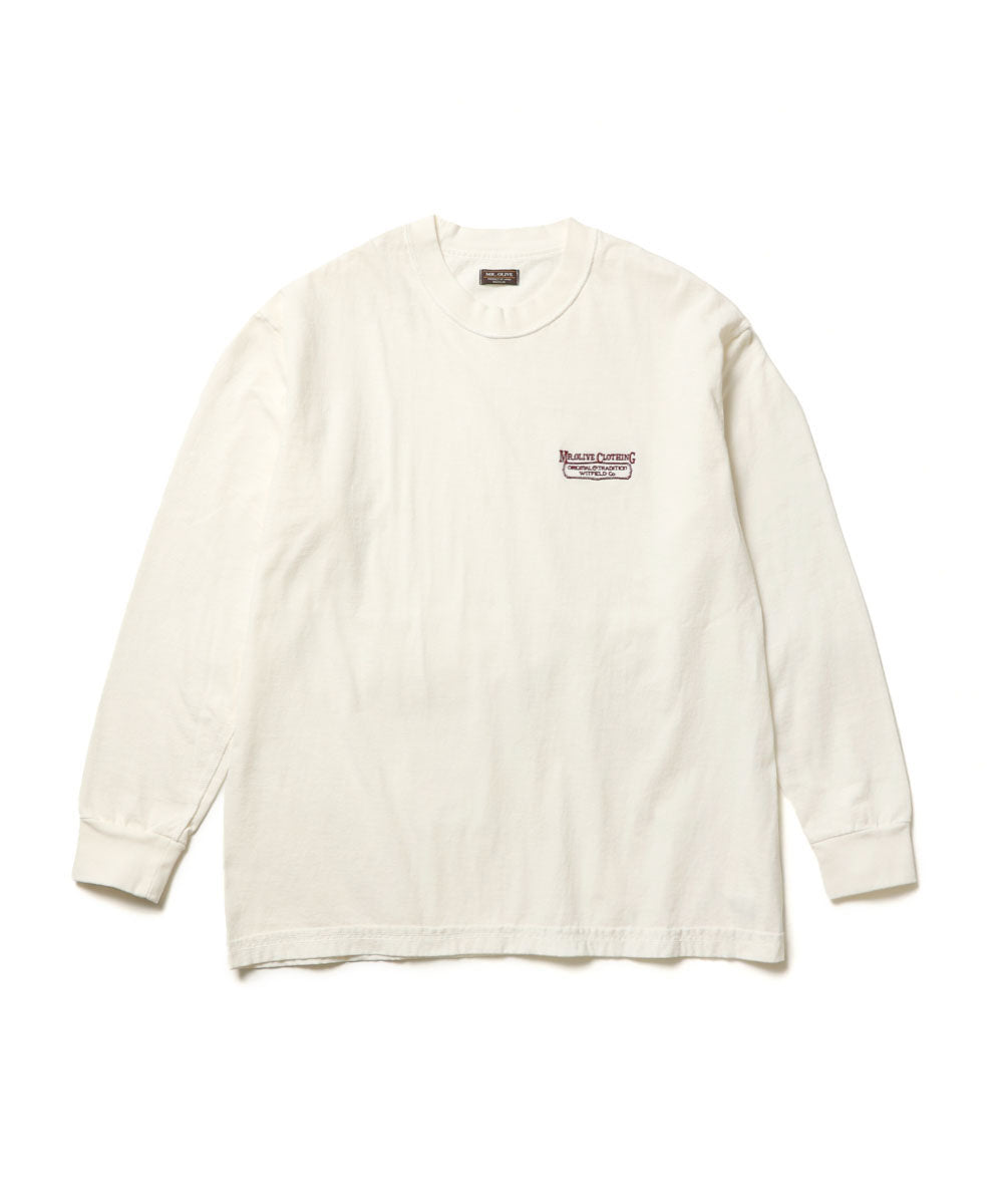 USED 17/1 EMERALD COTTON / EMBROIDERY L/S T-SHIRT