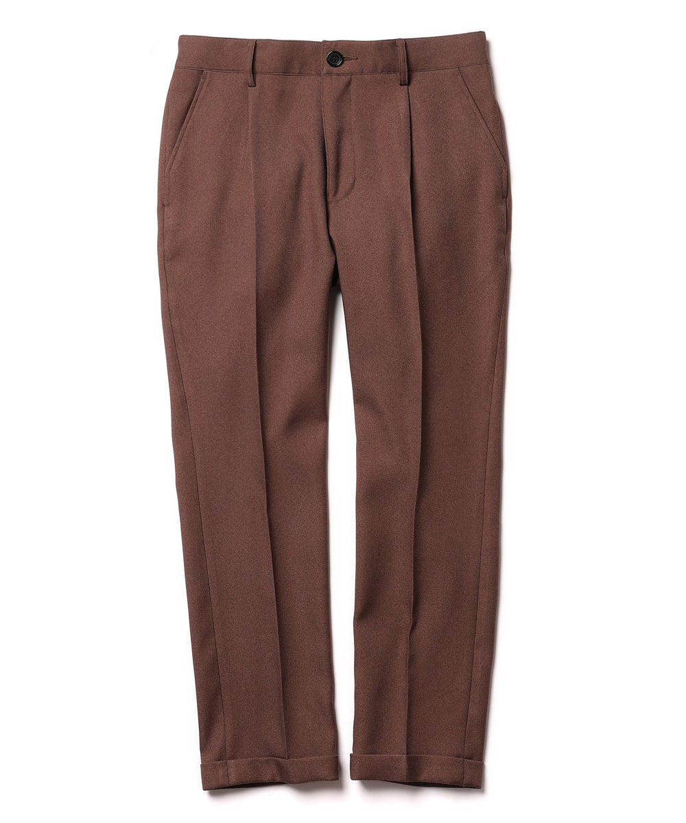 MR.OLIVE / RETORO POLYESTER TWILL / EASY ONE PLEATS STA-PREST TAPERED PANTS / M-222120