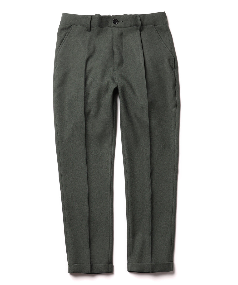 MR.OLIVE / RETORO POLYESTER TWILL / EASY ONE PLEATS STA-PREST TAPERED PANTS / M-222120