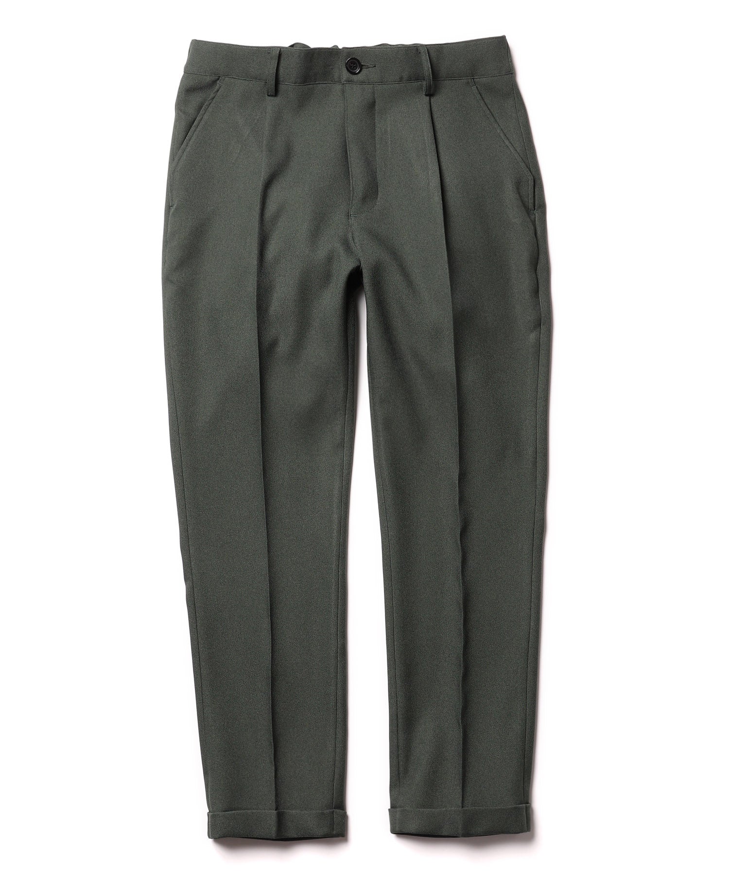 MR.OLIVE / RETORO POLYESTER TWILL / EASY ONE PLEATS STA-PREST TAPERED PANTS / M-222120