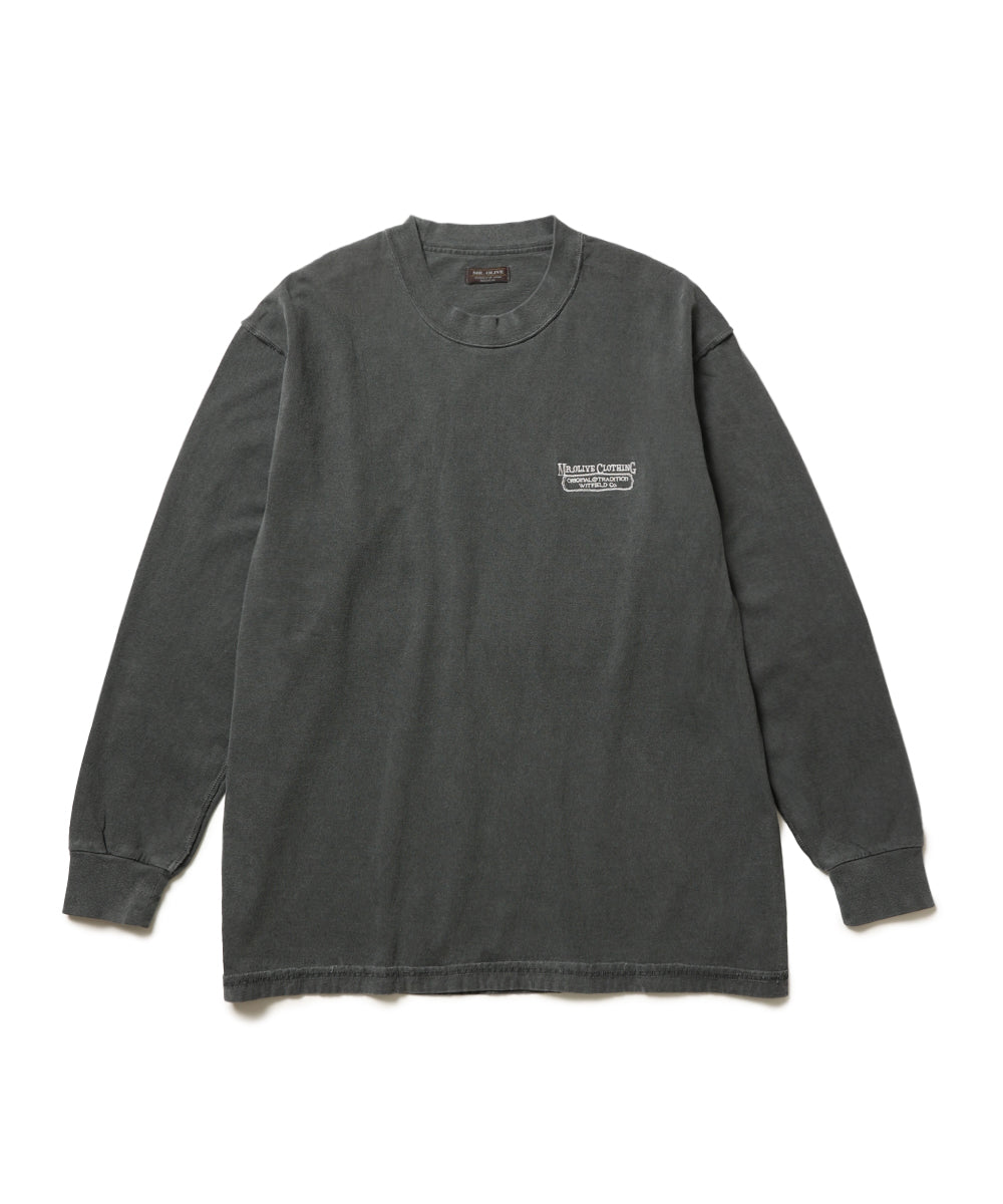 USED 17/1 EMERALD COTTON / EMBROIDERY L/S T-SHIRT