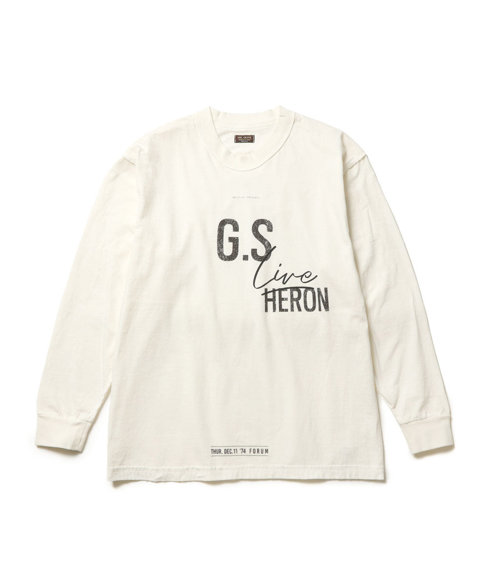 USED 17/1 EMERALD COTTON / GSH PRINT L/S T-SHIRT