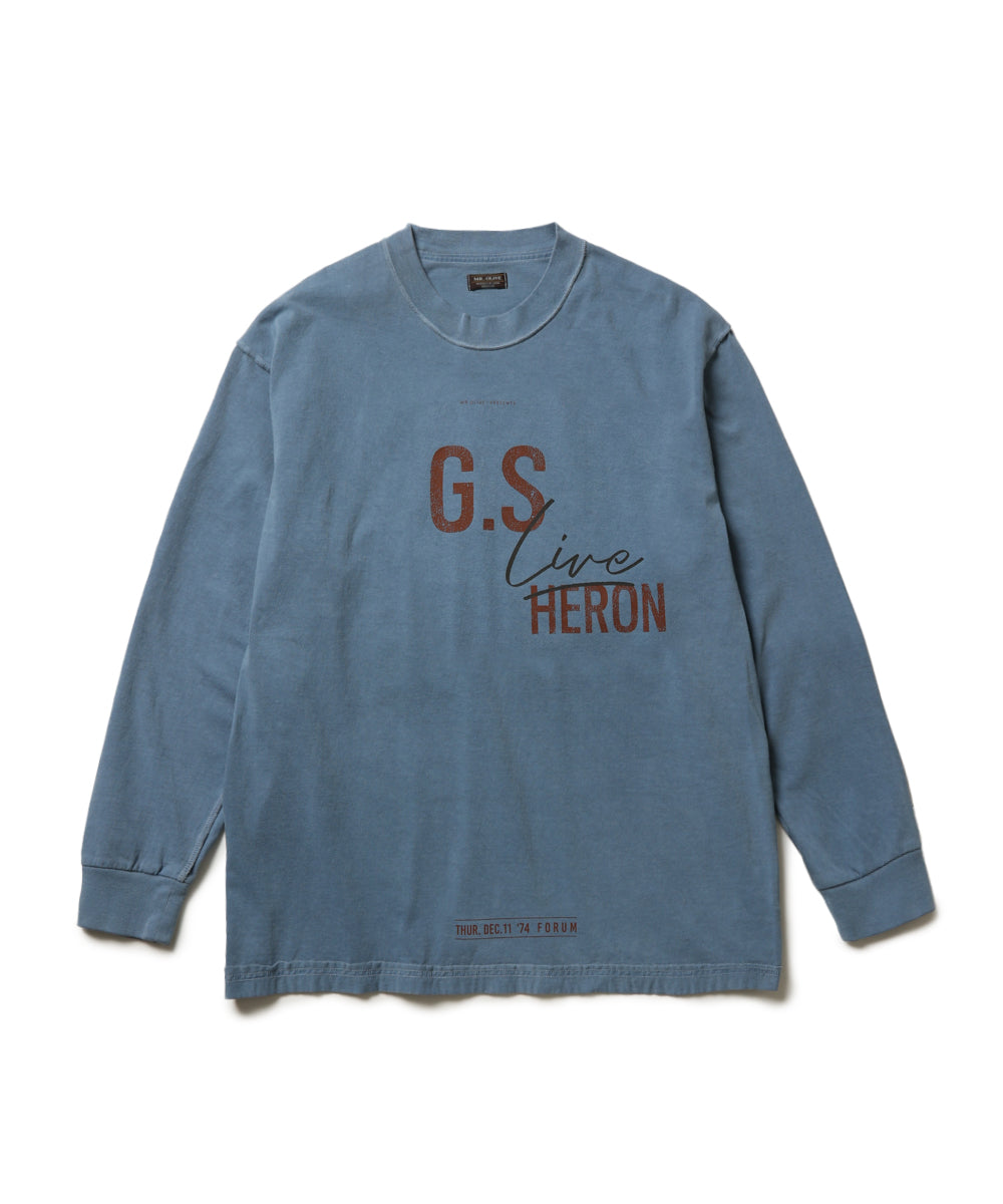 USED 17/1 EMERALD COTTON / GSH PRINT L/S T-SHIRT