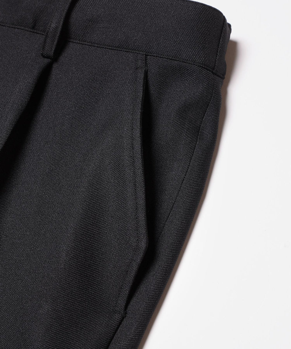 MR.OLIVE / RETORO POLYESTER TWILL / EASY ONE PLEATS STA-PREST TAPERED PANTS / M-222120