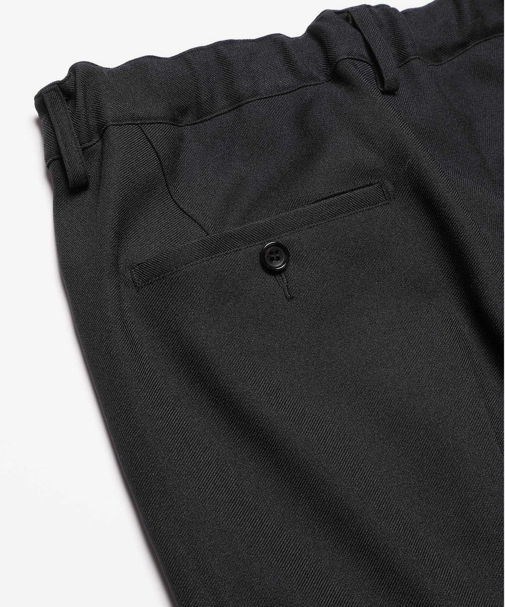 MR.OLIVE / RETORO POLYESTER TWILL / EASY ONE PLEATS STA-PREST TAPERED PANTS / M-222120