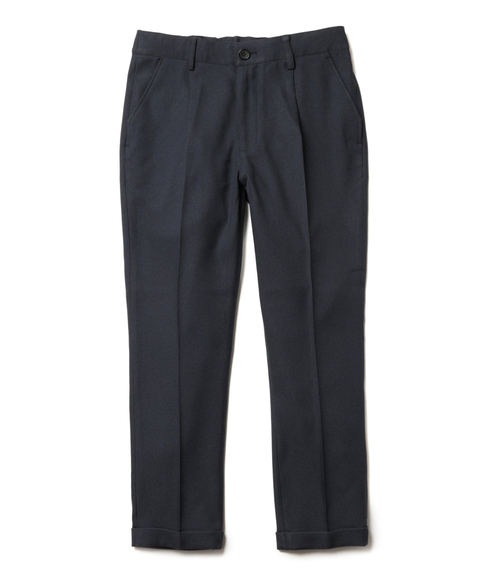 MR.OLIVE / RETORO POLYESTER TWILL / EASY ONE PLEATS STA-PREST TAPERED PANTS / M-222120