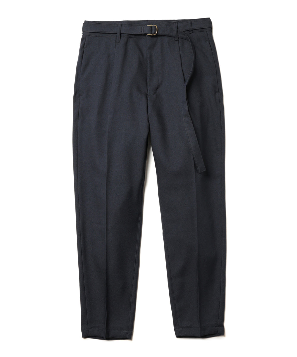 MR.OLIVE / RETRO POLYESTER TWILL / BELTED WIDE TAPERED PANTS / M-19101