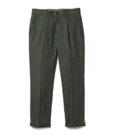 MR.OLIVE / RETRO POLYESTER TWILL / ONE PLEATS STA-PREST TAPERED PANTS