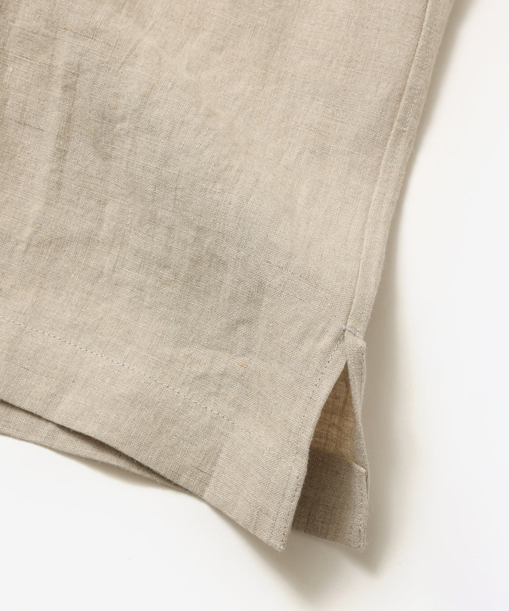 FRENCH LINEN WASHABLE / SHORT SLEEVE CAPRI SHIRT