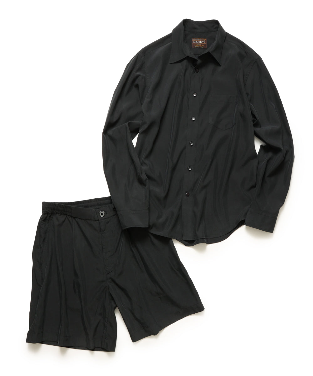 T/R POWDER CLOTH / ONE TACK SHORTS