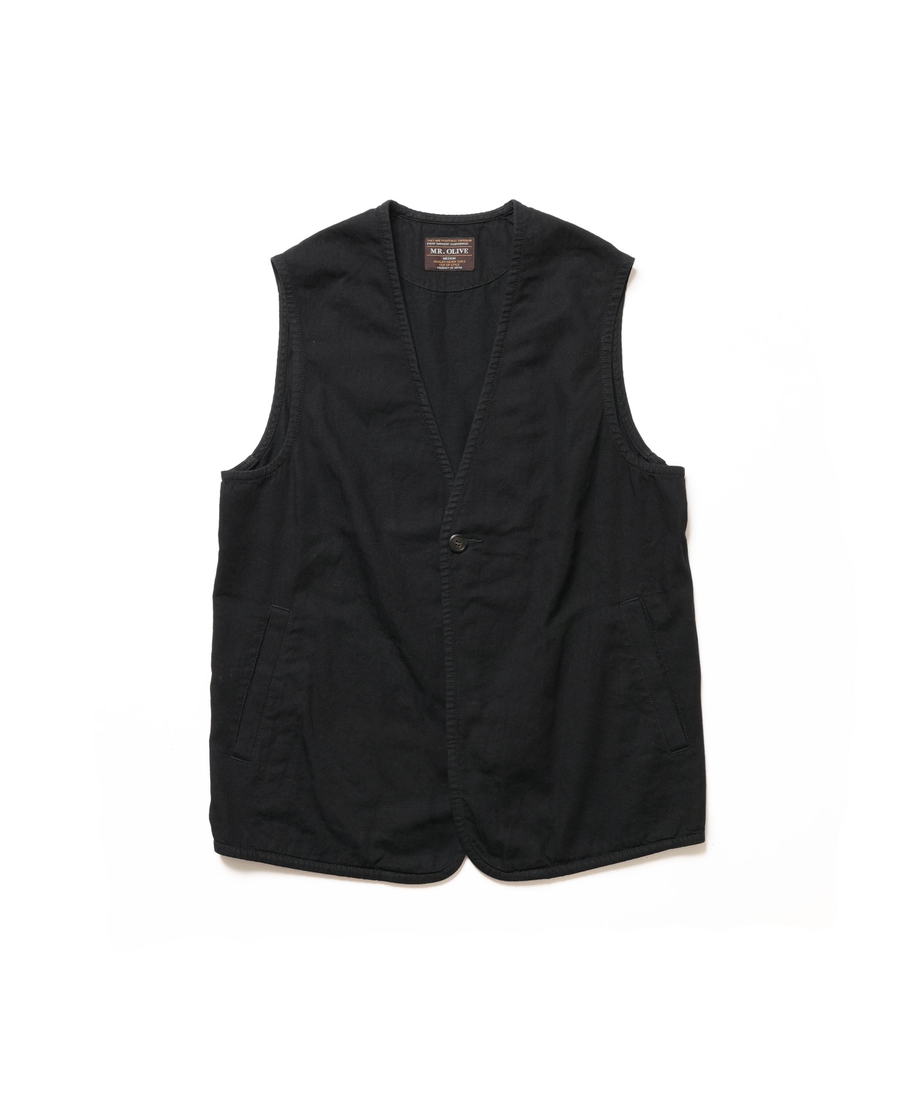 【予約商品】RINSE WASH 6oz SUPER LIGHT DENIM / ONE BUTTON VEST / M261111