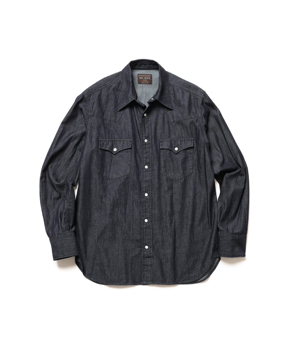 【予約商品】RINSE WASH 6oz SUPER LIGHT DENIM / WESTERN SHIRTS / M261106