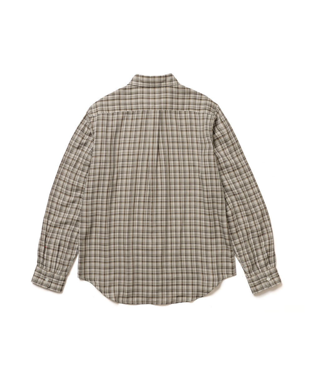 【予約商品】DOUBLE GAUZE MADRAS CHECK / REGULAR COLLAR SHIRT / M261114