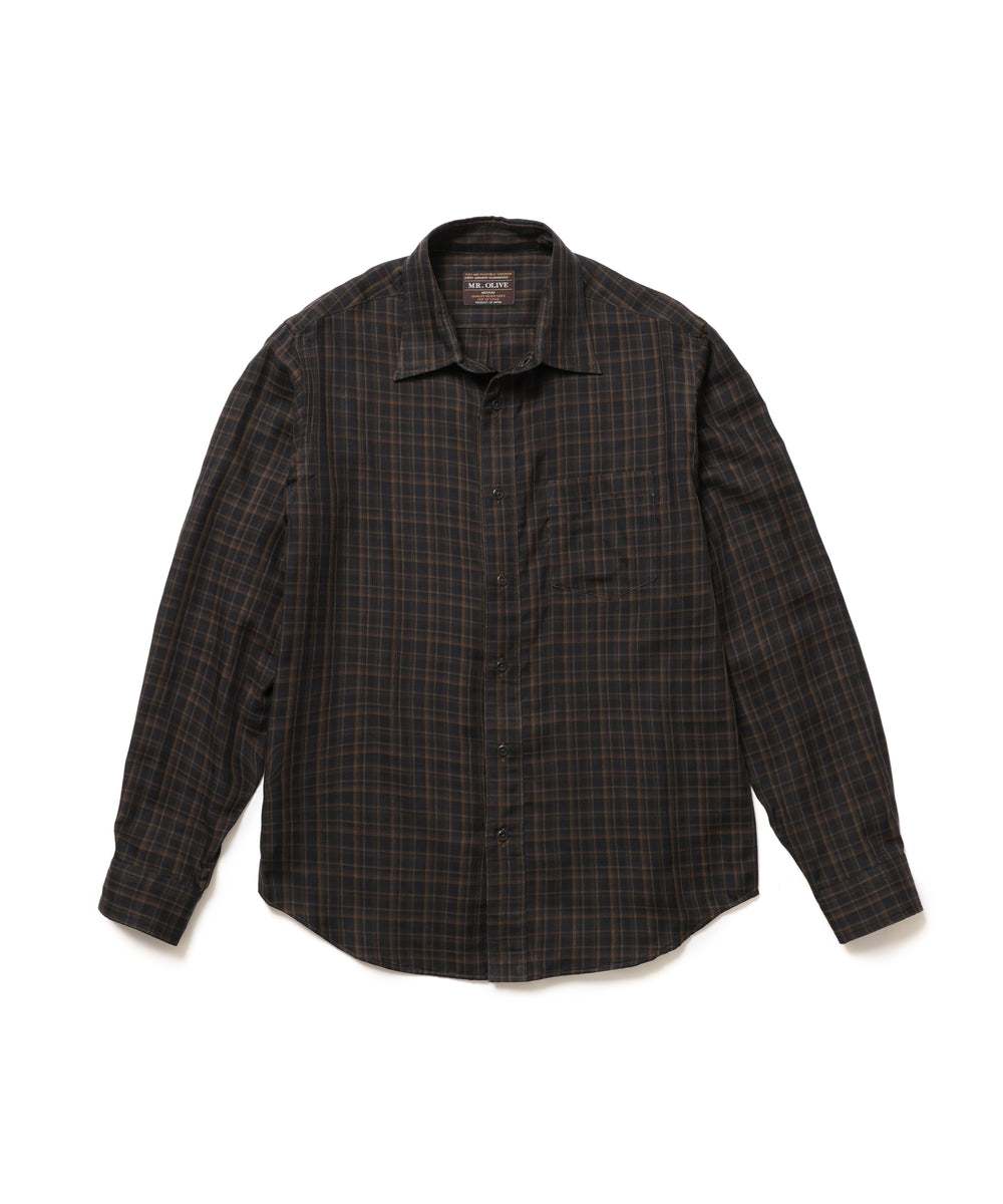 【予約商品】DOUBLE GAUZE MADRAS CHECK / REGULAR COLLAR SHIRT / M261114