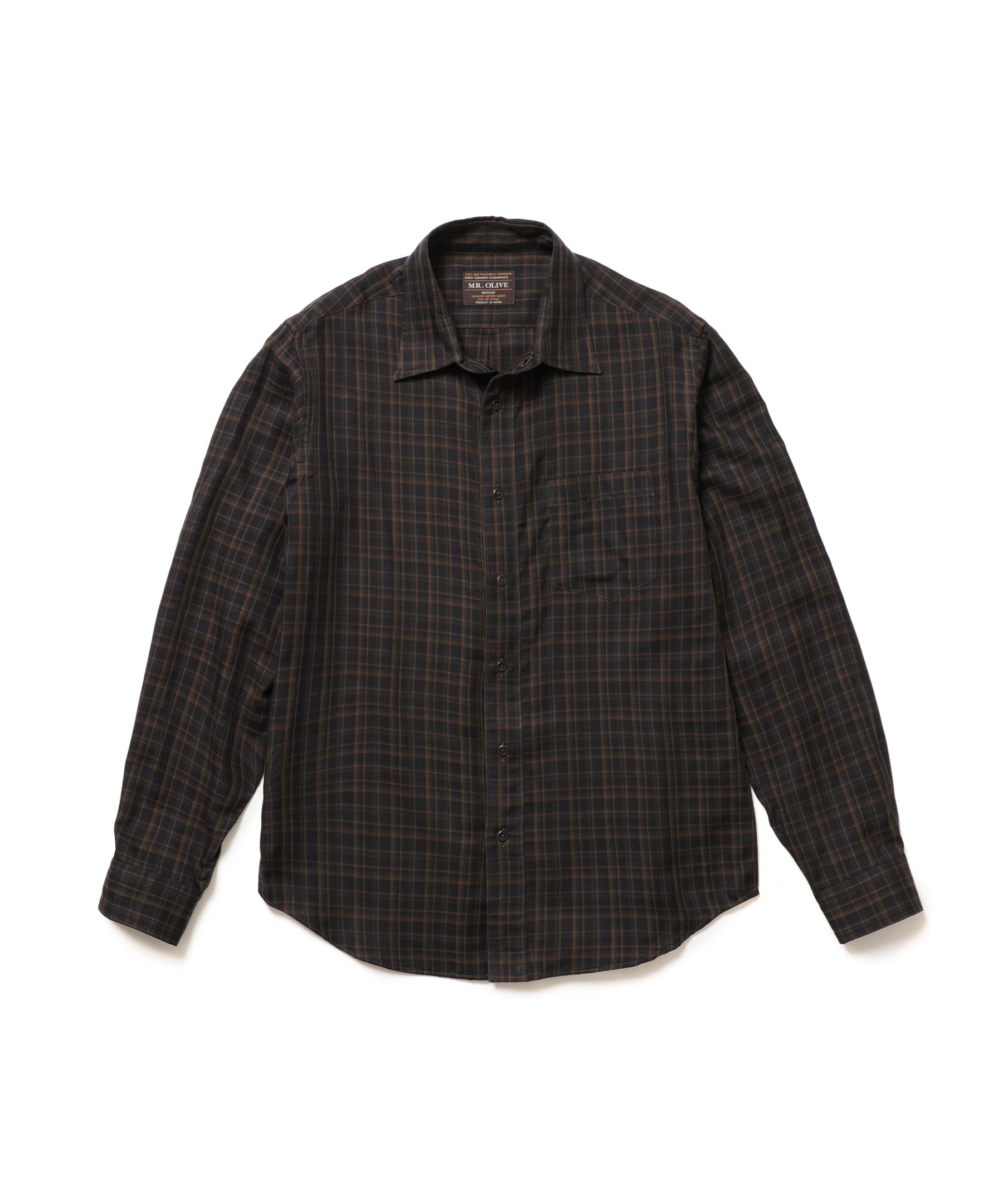 【予約商品】DOUBLE GAUZE MADRAS CHECK / REGULAR COLLAR SHIRT / M261114