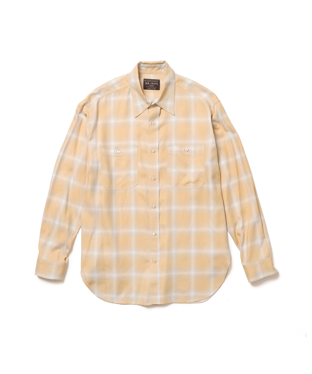 【予約商品】RAYON OMBRE CHECK / WORK SHIRT / M261115