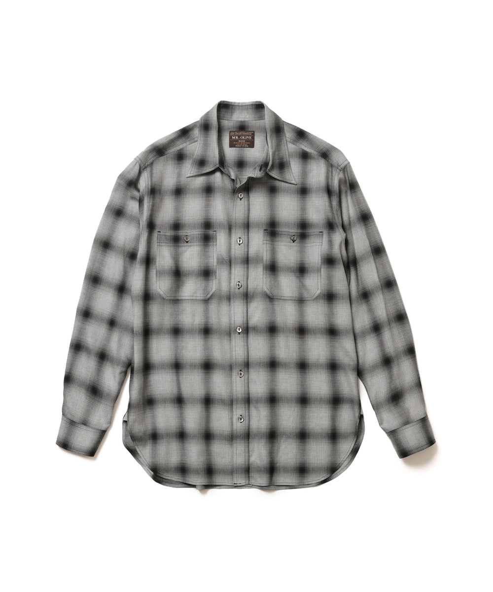 【予約商品】RAYON OMBRE CHECK / WORK SHIRT / M261115