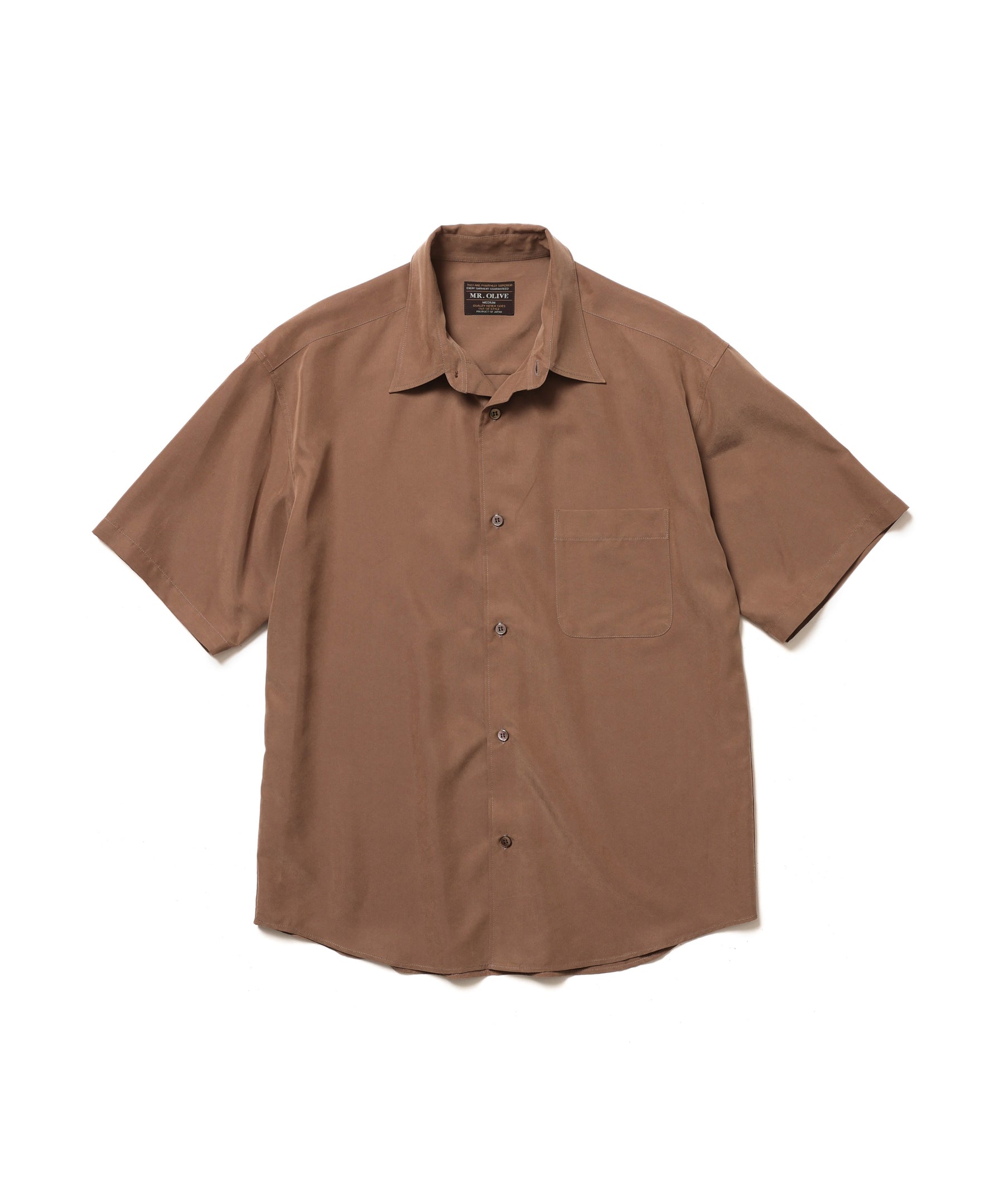 【予約商品】T/R POWDER CLOTH / SHORT/S REGULAR COLLAR SHIRT / M261118
