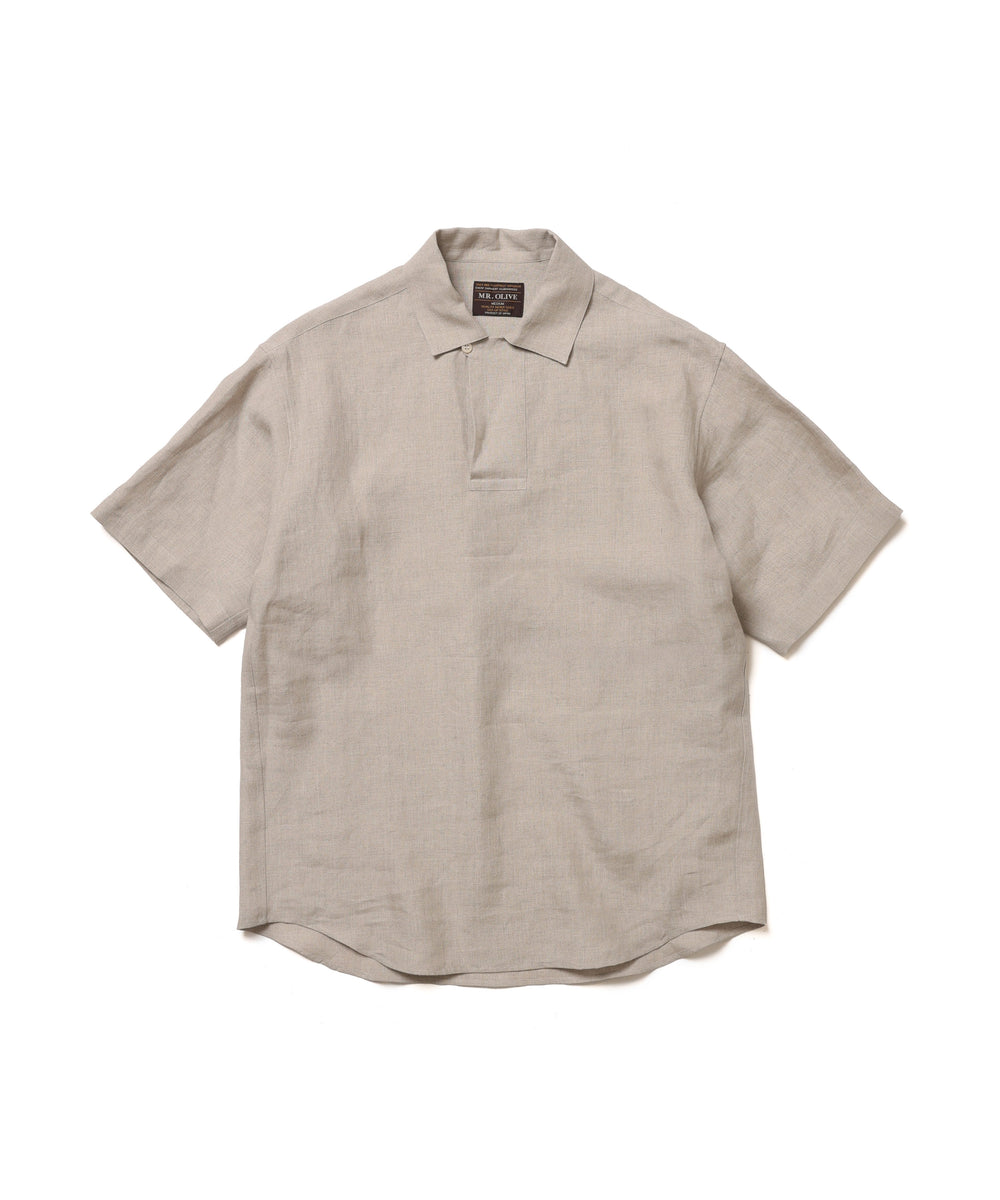 【予約商品】SOFT FINISH LINEN / SHORT/S PULLOVER SHIRT / M261128