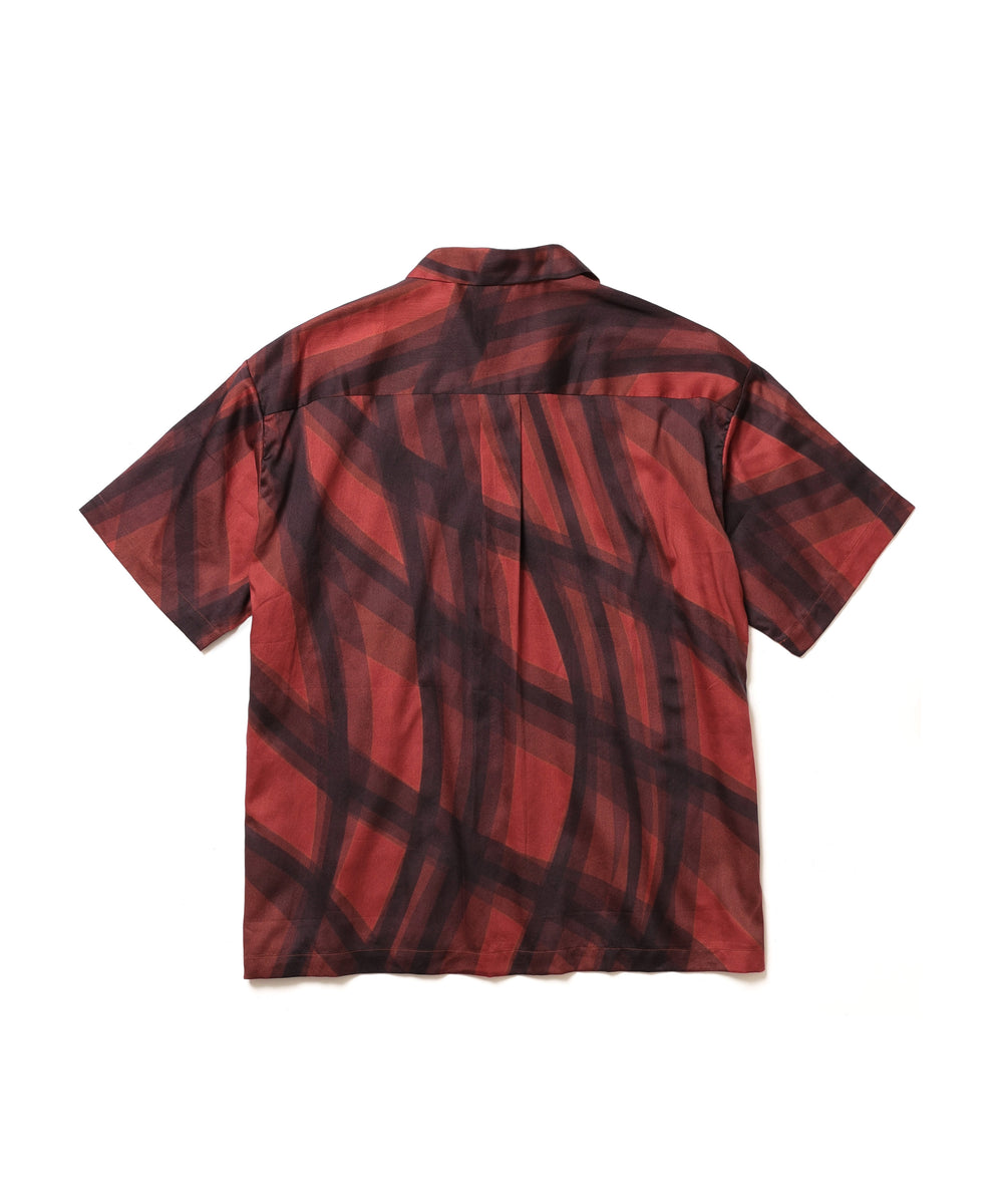 【予約商品】ABSTRACT CHECK / SHORT/S OPEN COLLAR SHIRT/ M261130