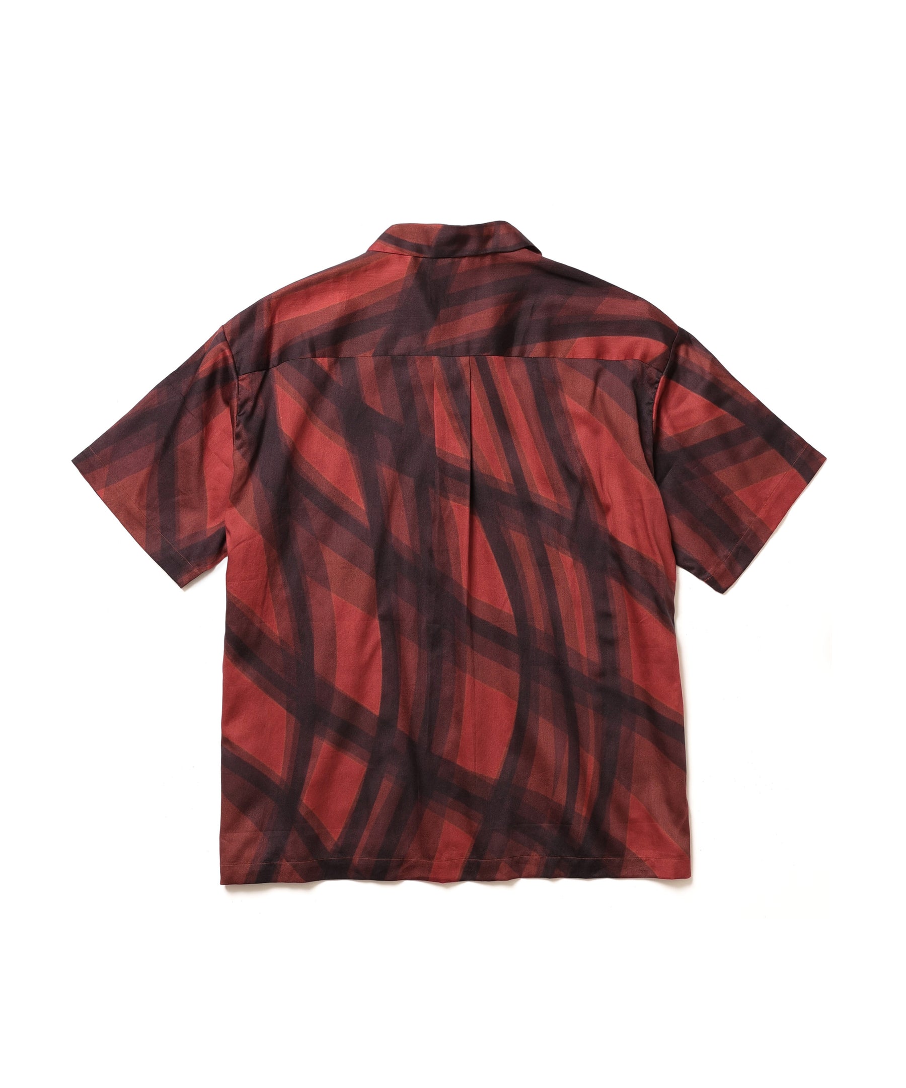 【予約商品】ABSTRACT CHECK / SHORT/S OPEN COLLAR SHIRT/ M261130