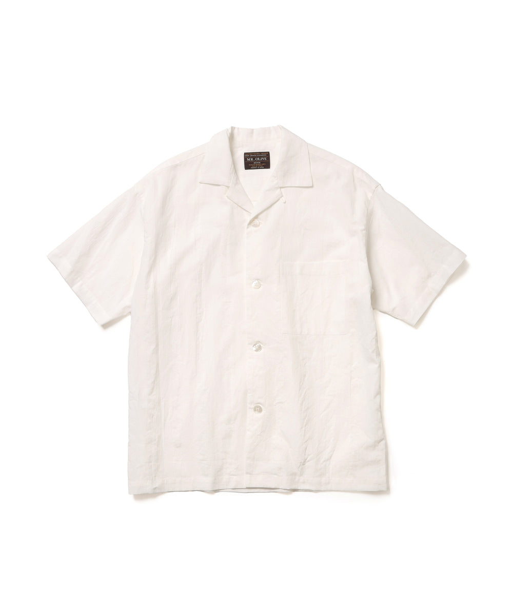 【予約商品】C/L PANAMA STRIPES / SHORT/S OPEN COLLAR SHIRT / M261131