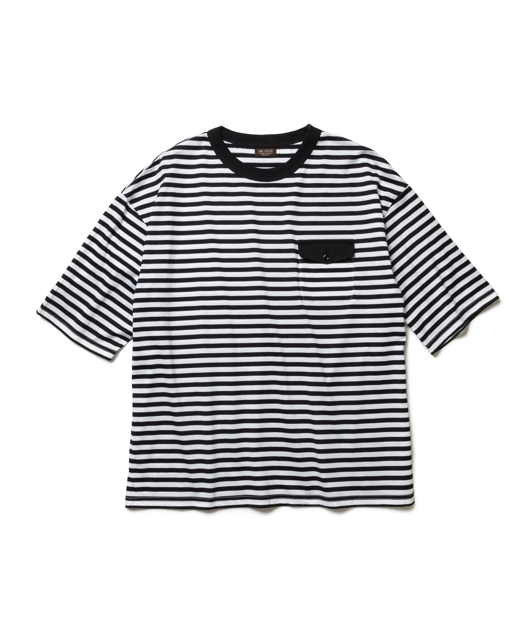SILKET BORDER / FLAP POCKET T-SHIRT