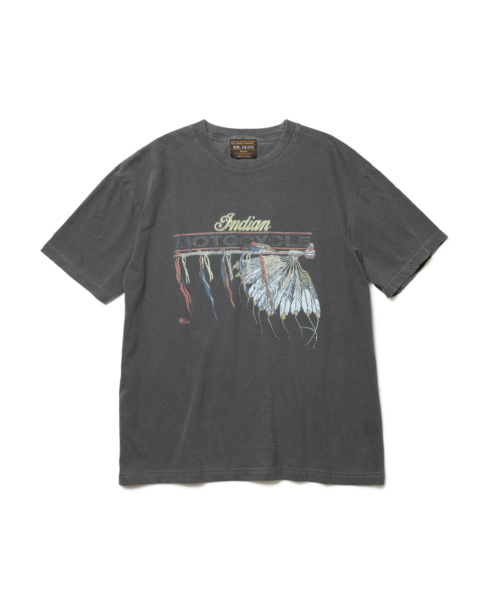 INDIAN MOTOCYCLE COLLABORATION / USED PRINT T-SHIRT TYPE-A