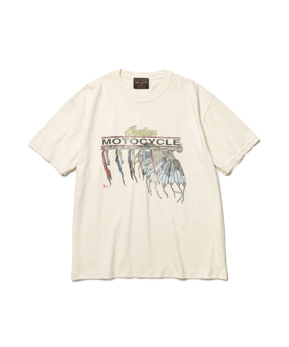 INDIAN MOTOCYCLE COLLABORATION / USED PRINT T-SHIRT TYPE-A