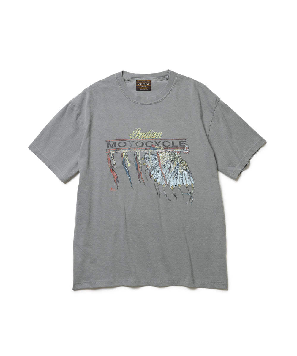 INDIAN MOTOCYCLE COLLABORATION / USED PRINT T-SHIRT TYPE-A