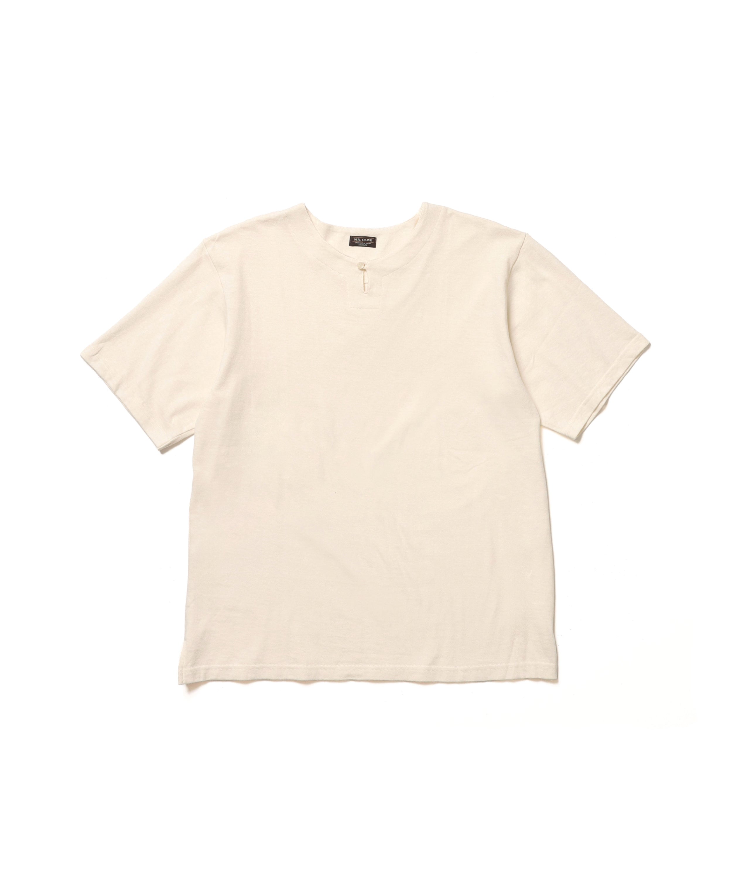 88/12 VINTAGE MATERIAL / KEY NECK T-SHIRT / M261137 – MR.OLIVE