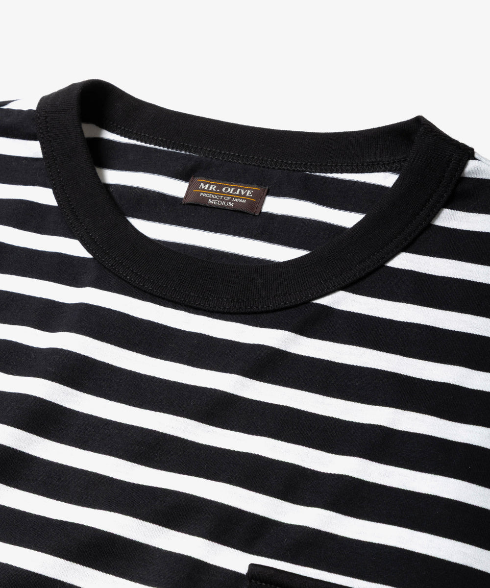 SILKET BORDER / FLAP POCKET T-SHIRT