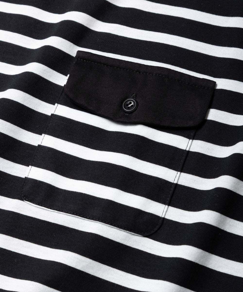 SILKET BORDER / FLAP POCKET T-SHIRT