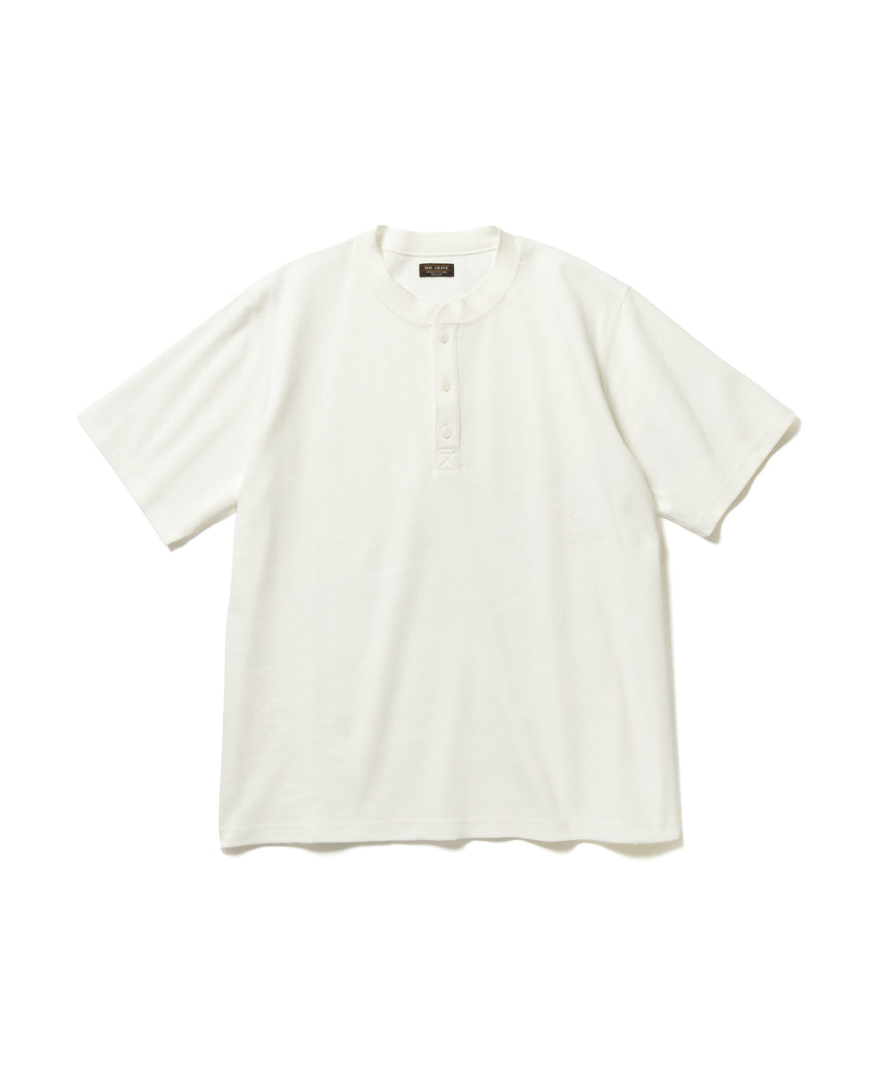 【予約商品】COMPACT HONEYCOMB MESH / HENLEY NECK T-SHIRT