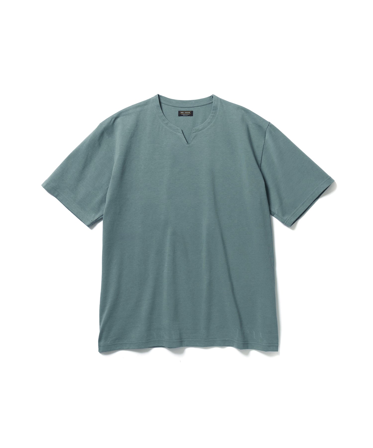 COOL TOUCH COTTON / KEY NECK T-SHIRT