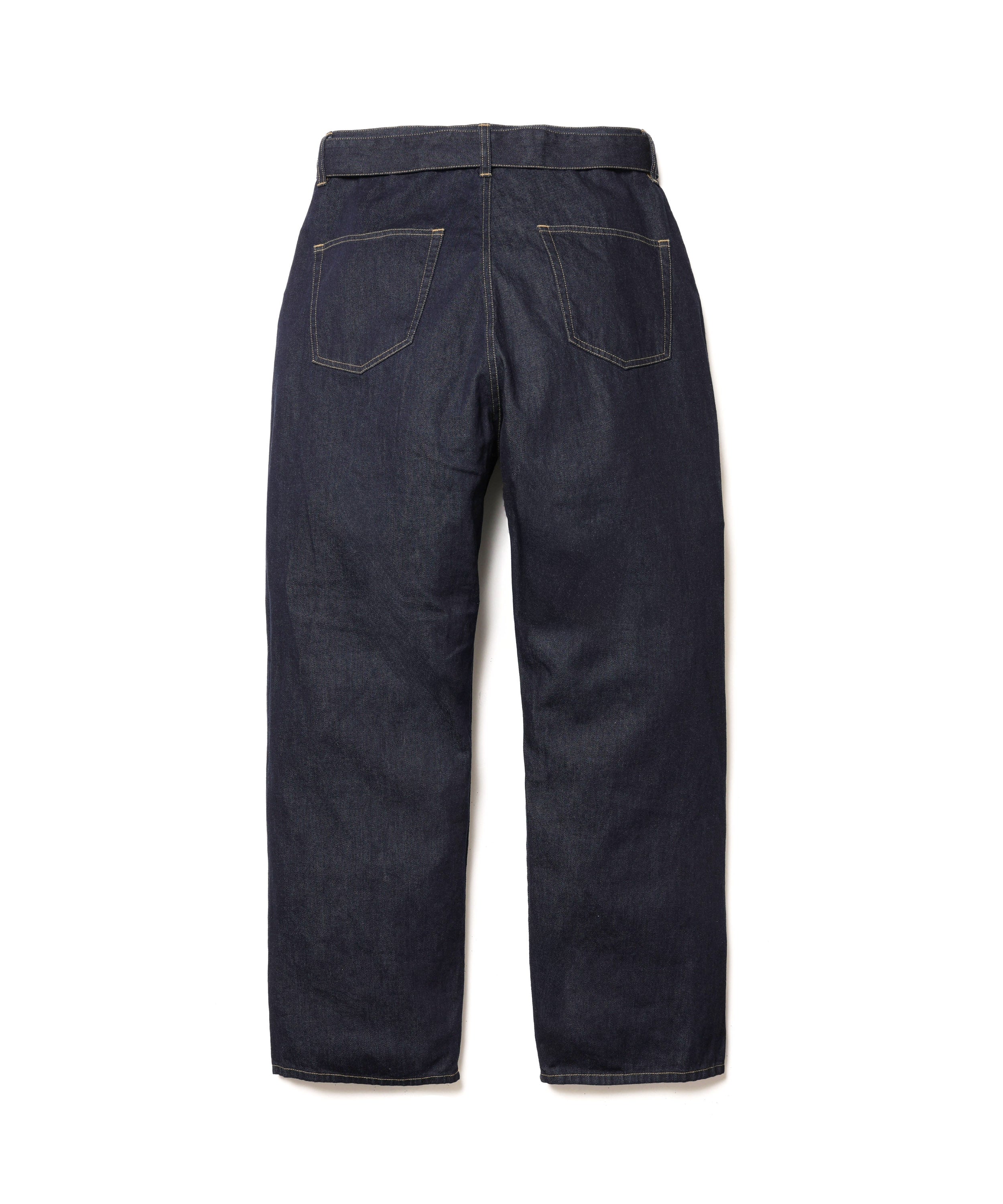 予約商品】RINSE WASH 8oz DENIM / BELTED RELAX TAPERED PANTS
