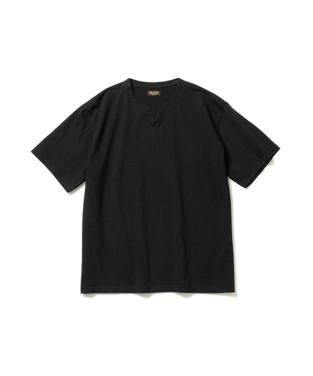 COOL TOUCH COTTON / KEY NECK T-SHIRT