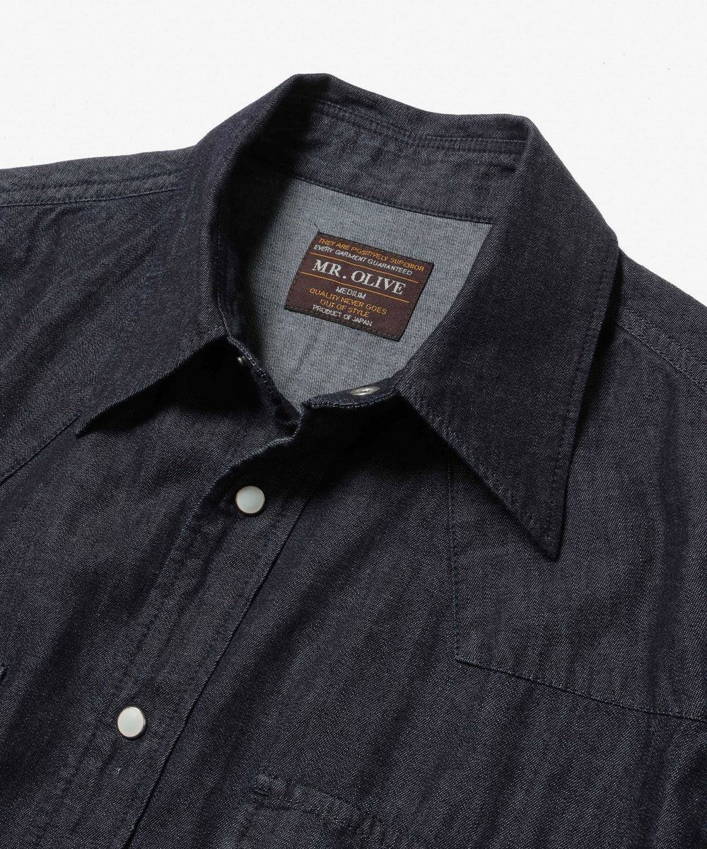 【予約商品】RINSE WASH 6oz SUPER LIGHT DENIM / WESTERN SHIRTS / M261106