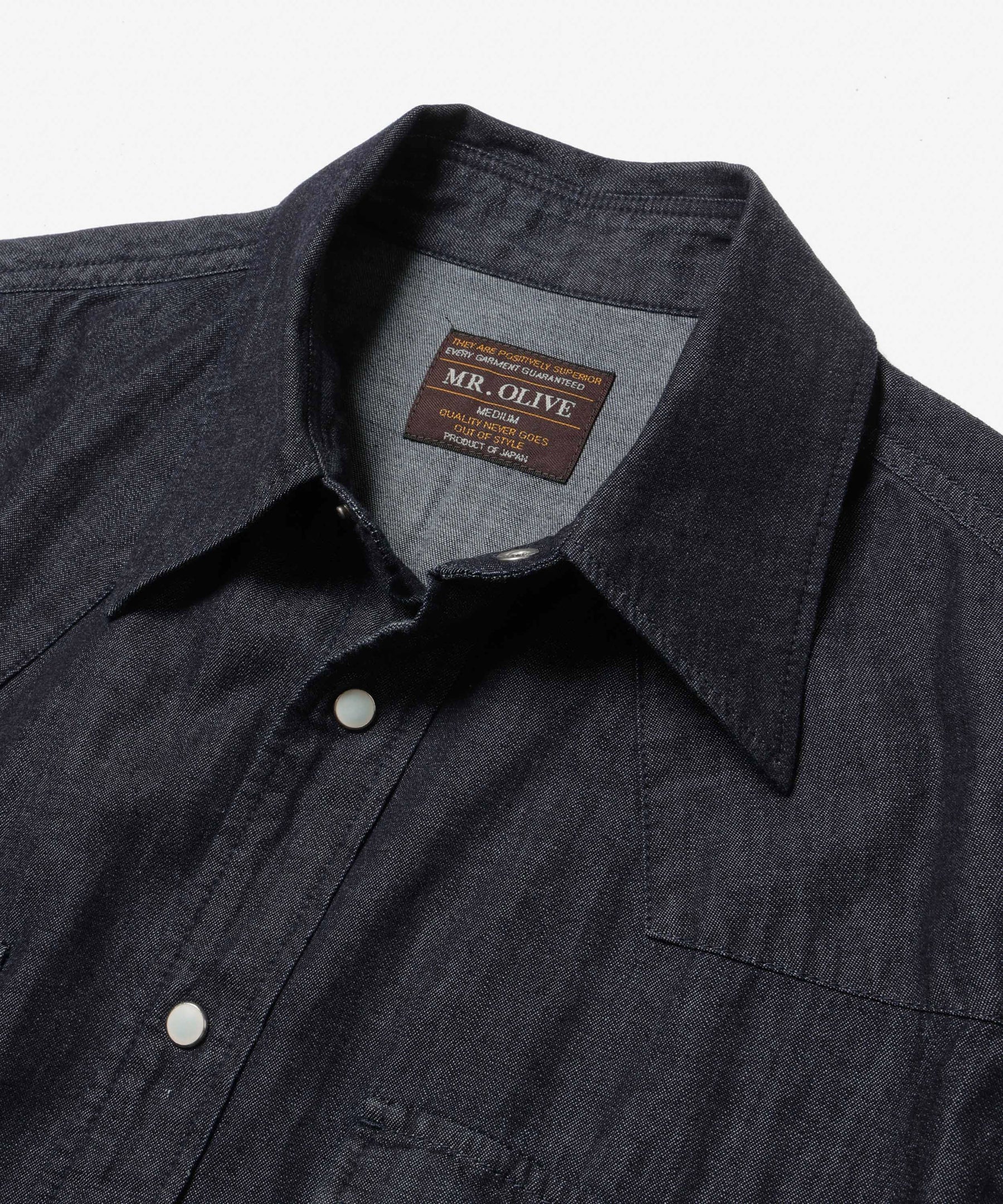 【予約商品】RINSE WASH 6oz SUPER LIGHT DENIM / WESTERN SHIRTS / M261106